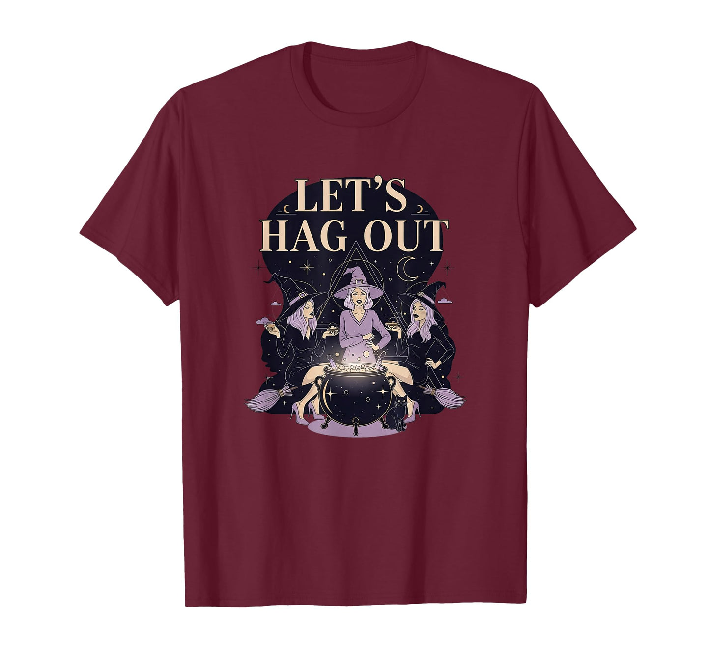 Lets Hag Out Funny Witch Coven Drink Halloween T-Shirt