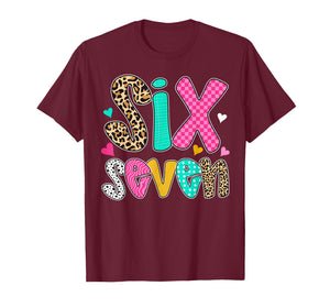 Funny Six Seven 6 7 Meme Teacher Design for Men Women Girls T-Shirt