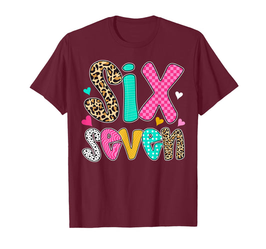 Funny Six Seven 6 7 Meme Teacher Design for Men Women Girls T-Shirt