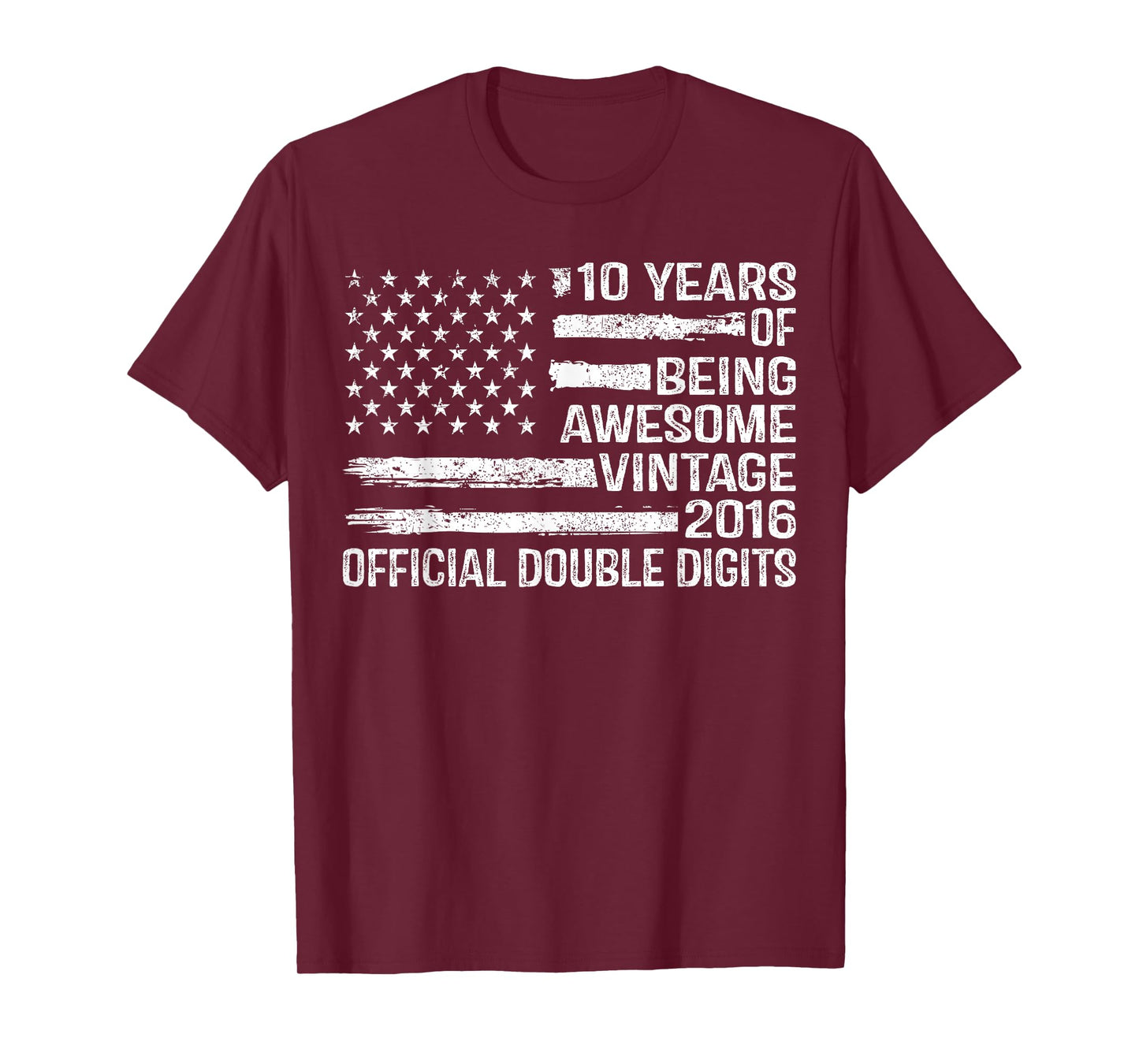 10 Years Old Birthday Official Double Digits 10th Birthday T-Shirt