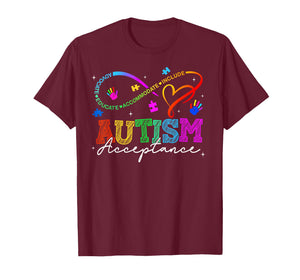 Neurodiversity Autism Awareness Rainbow Infinity Symbol T-Shirt