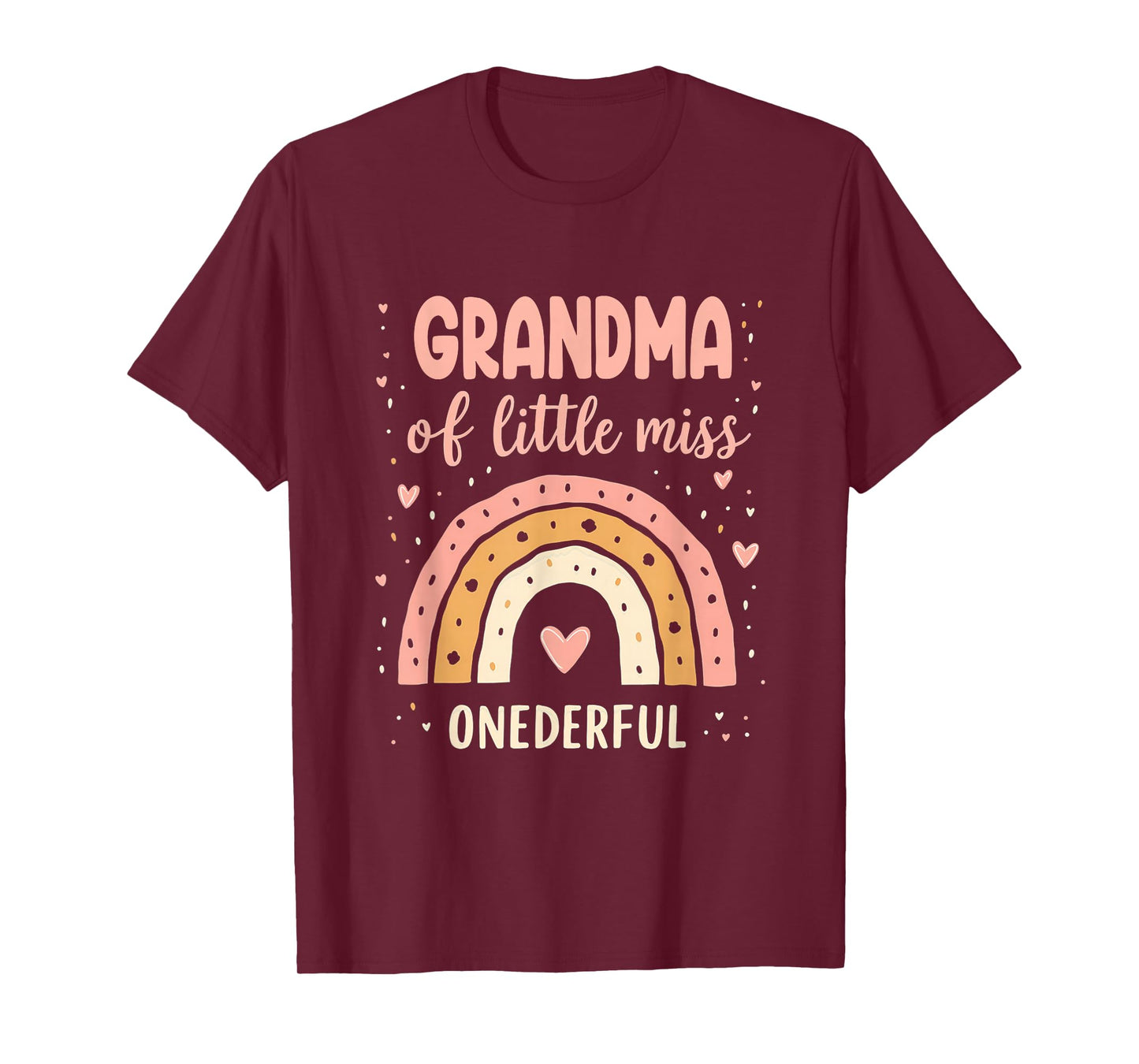 1st Birthday Rainbow Grandma of Lil Miss One-Derful T-Shirt