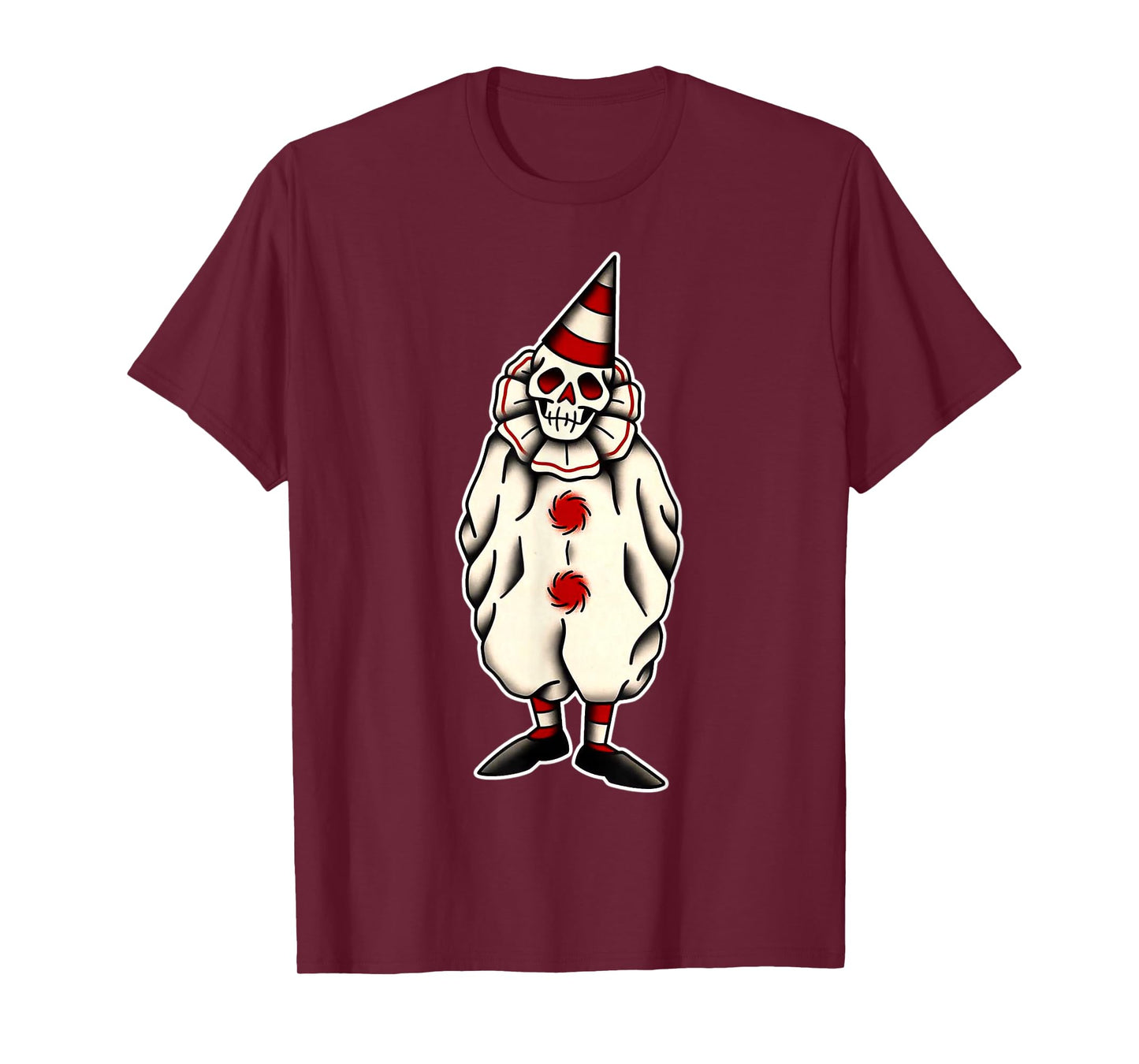 Skeleton Clown Skull Spooky Trick-or-Treat T-Shirt
