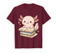 Cute Axolotl Reading Books Shirt Kawaii Axolotl Lover T-Shirt