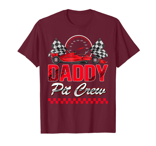 Daddy Pit Crew Racing Family Race Car Birthday Boy T-Shirt