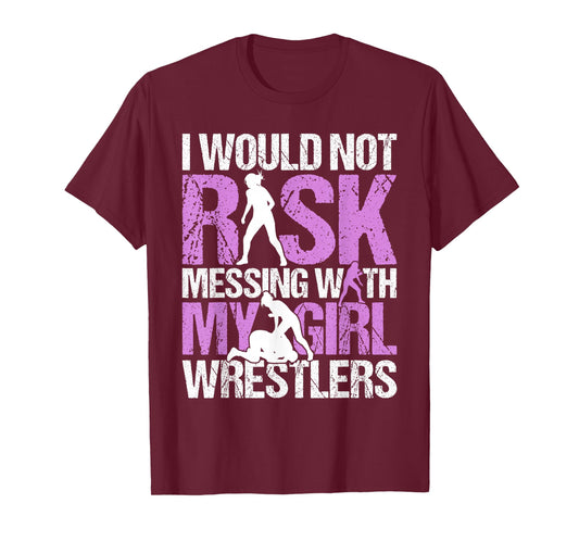 Wrestling Coach Wrestler Dont Mess Girls Wrestling Coach T-Shirt