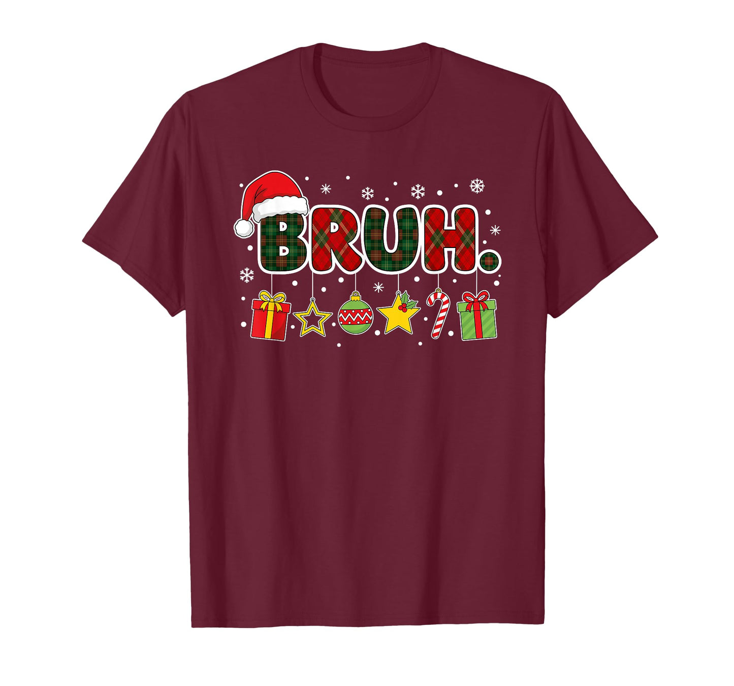 Merry Christmas Bruh Bro Meme Teens Boys Mens Kids T-Shirt