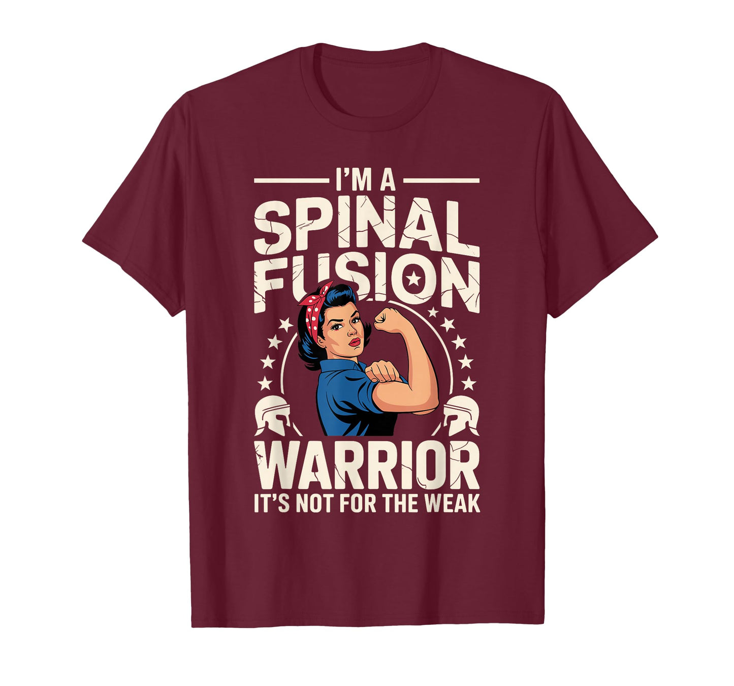 Spinal Fusion Art for Women Girls Scoliosis Spine Surgery T-Shirt