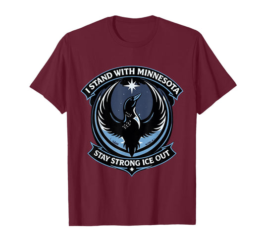 I Stand with Minnesota, Support Local Minnesota Rebel Bird T-Shirt