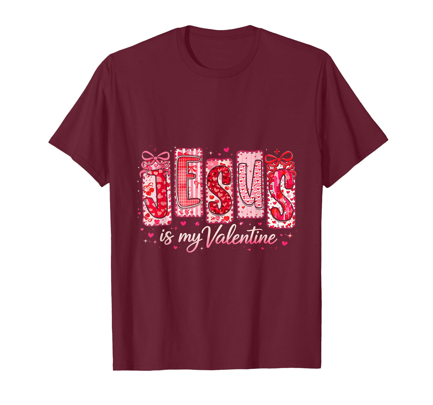 Jesus Loves Me God Religious Christian Valentine Coquette T-Shirt