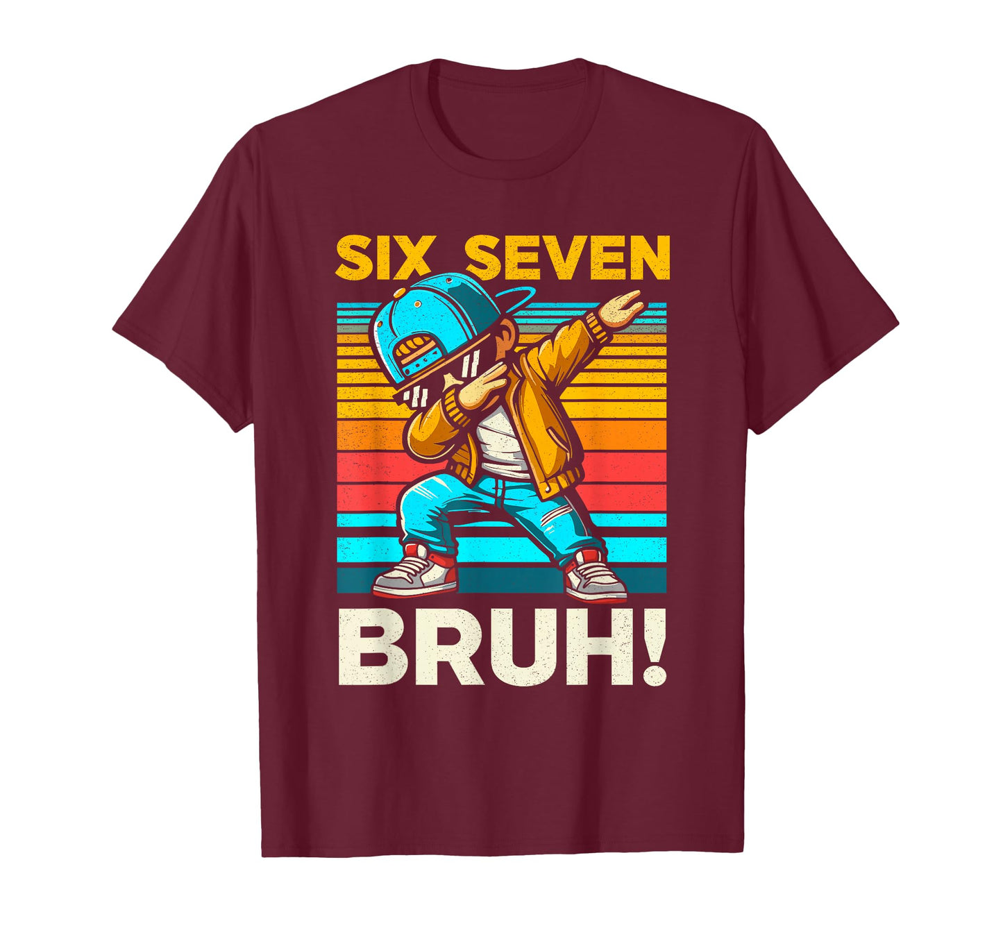 67 Meme 6 7 Numbers Dabbing Six Seven Bruh Funny Boys Kids T-Shirt