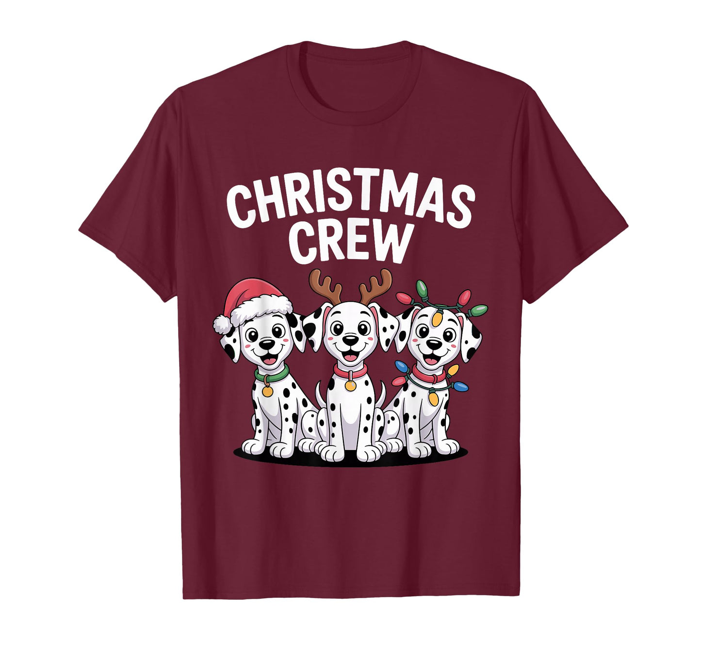 Christmas Crew Xmas Puppy Spot Dog Funny Christmas Dalmatian T-Shirt