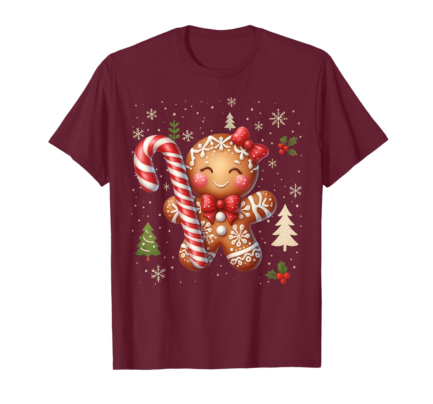 Cute Gingerbread Christmas Snow Xmas Gifts for Men Women Kid T-Shirt