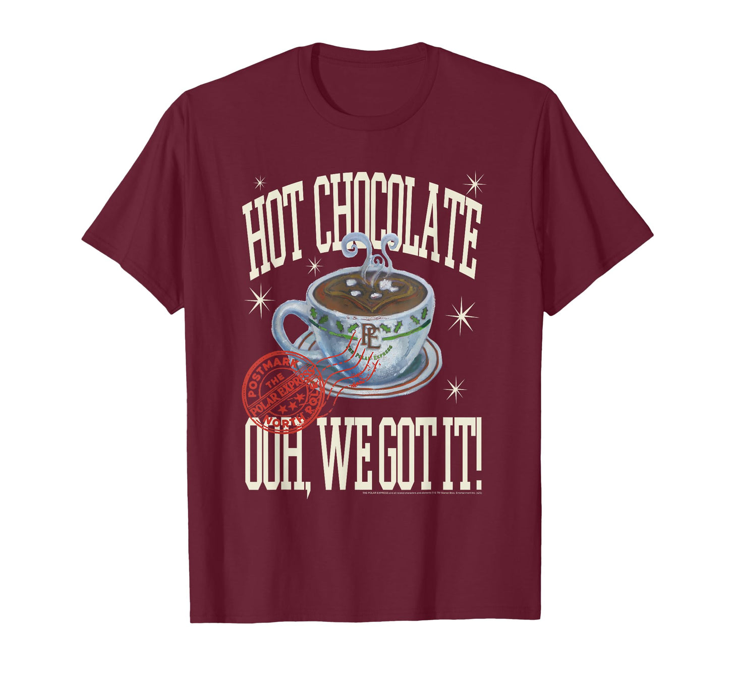 Polar Express Hot Chocolate Illustration Christmas Holiday T-Shirt
