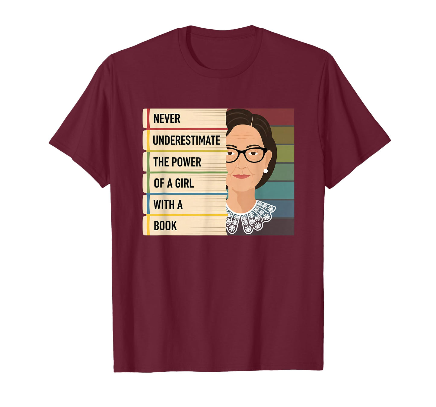 Never Underestimate The Power of A Girl with A Book Feminist T-Shirt