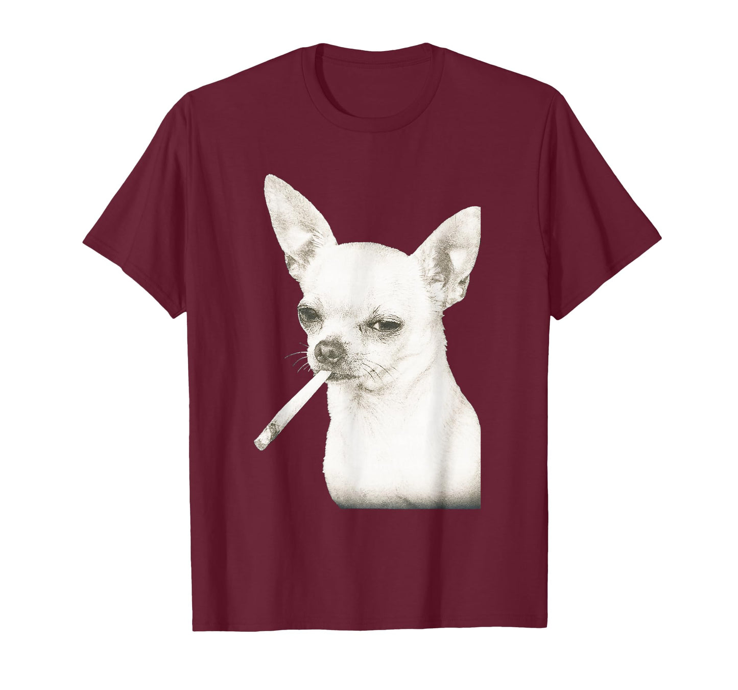 Funny Smoking Chihuahua Cigarette Gen Z Dog Meme Graphic T-Shirt