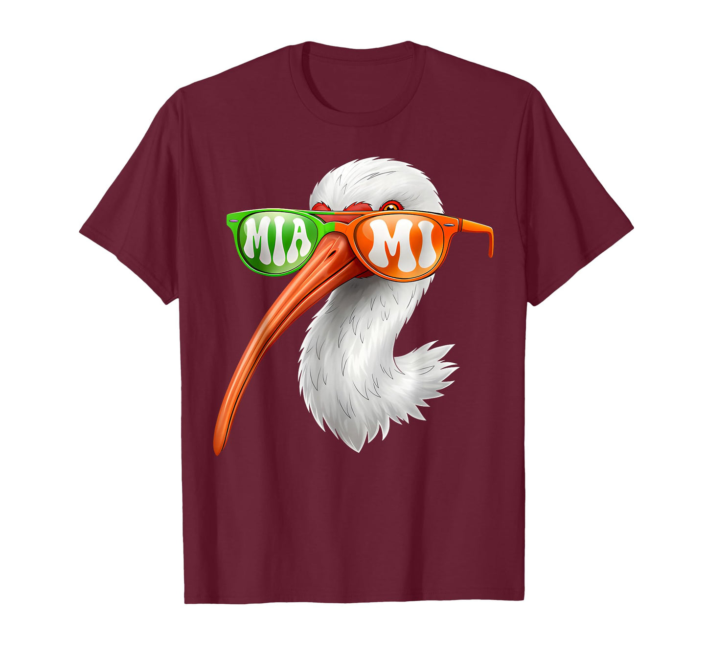 Vintage American White Ibis with Sunglasses for Men Women T-Shirt