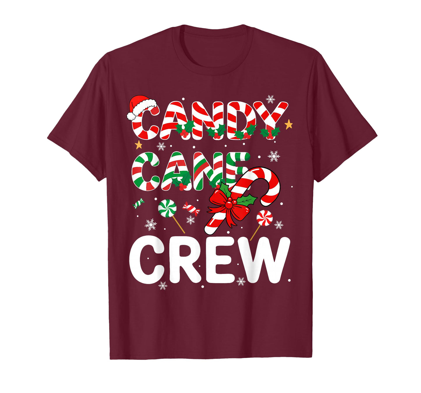 Candy Cane Crew Matching Family Group Candy Lover Pajamas T-Shirt