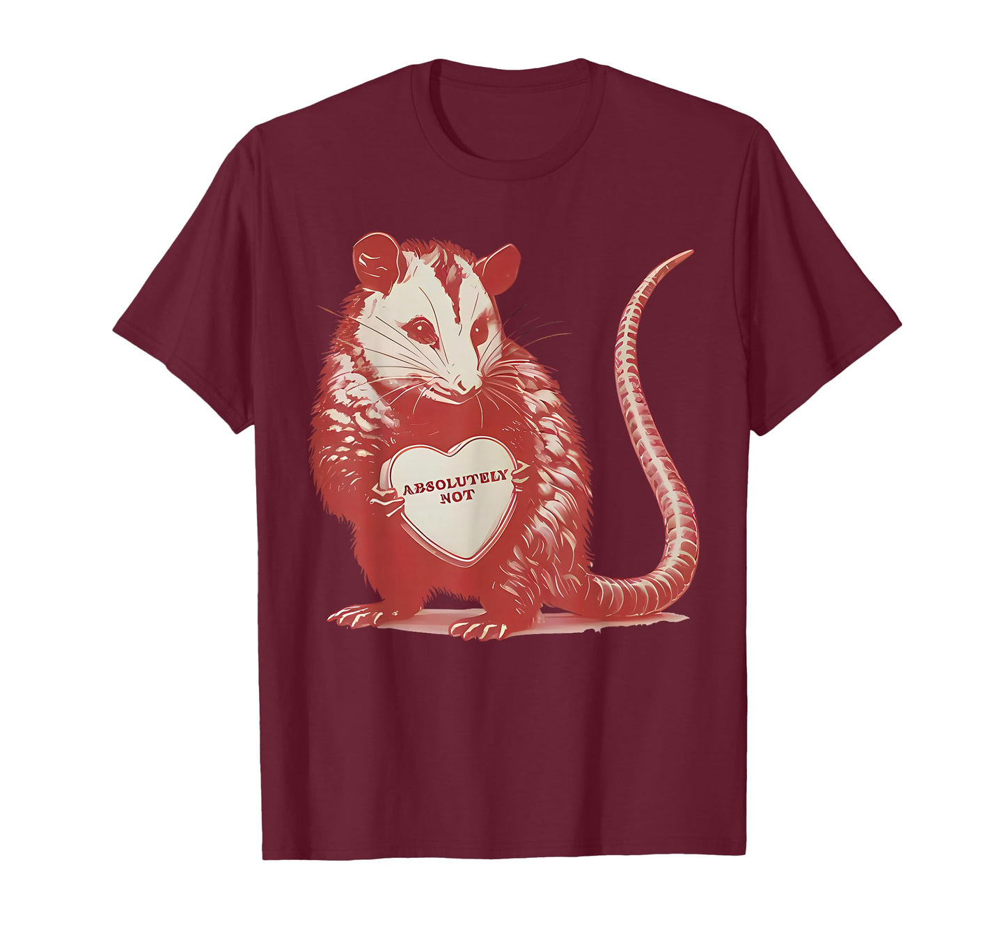 Funny Opossum Absolutely Not Valentine Graphic T-Shirt