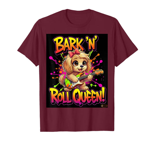 Cute Puppy Playing Guitar - Funny Music Lover Design T-Shirt