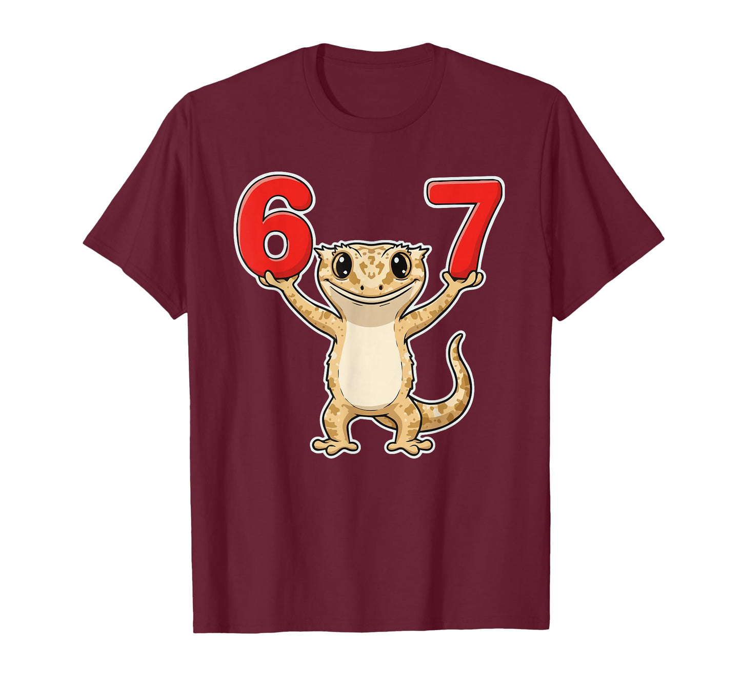 67 Funny Crested Gecko Six Seven 6-7 Meme Gen Z Humor T-Shirt