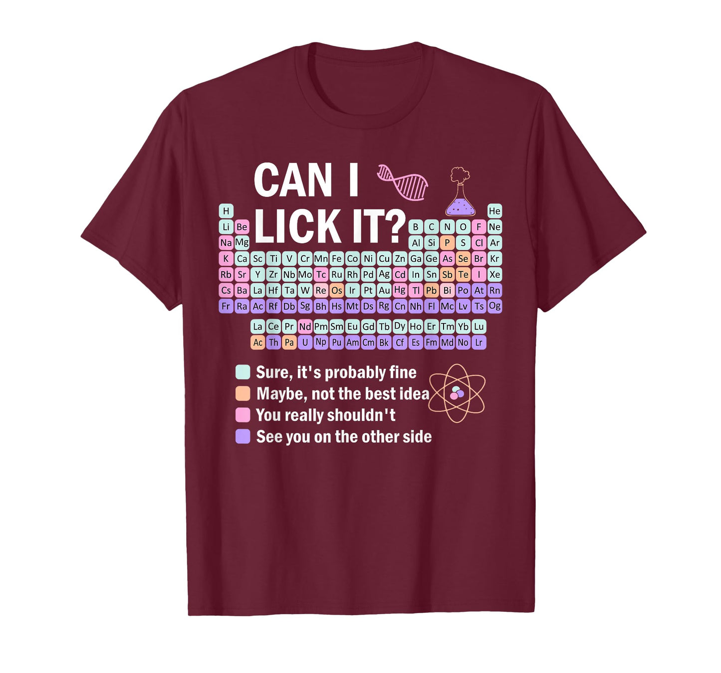 Can I Lick It Periodic Table Kids Science Gifts Teacher T-Shirt