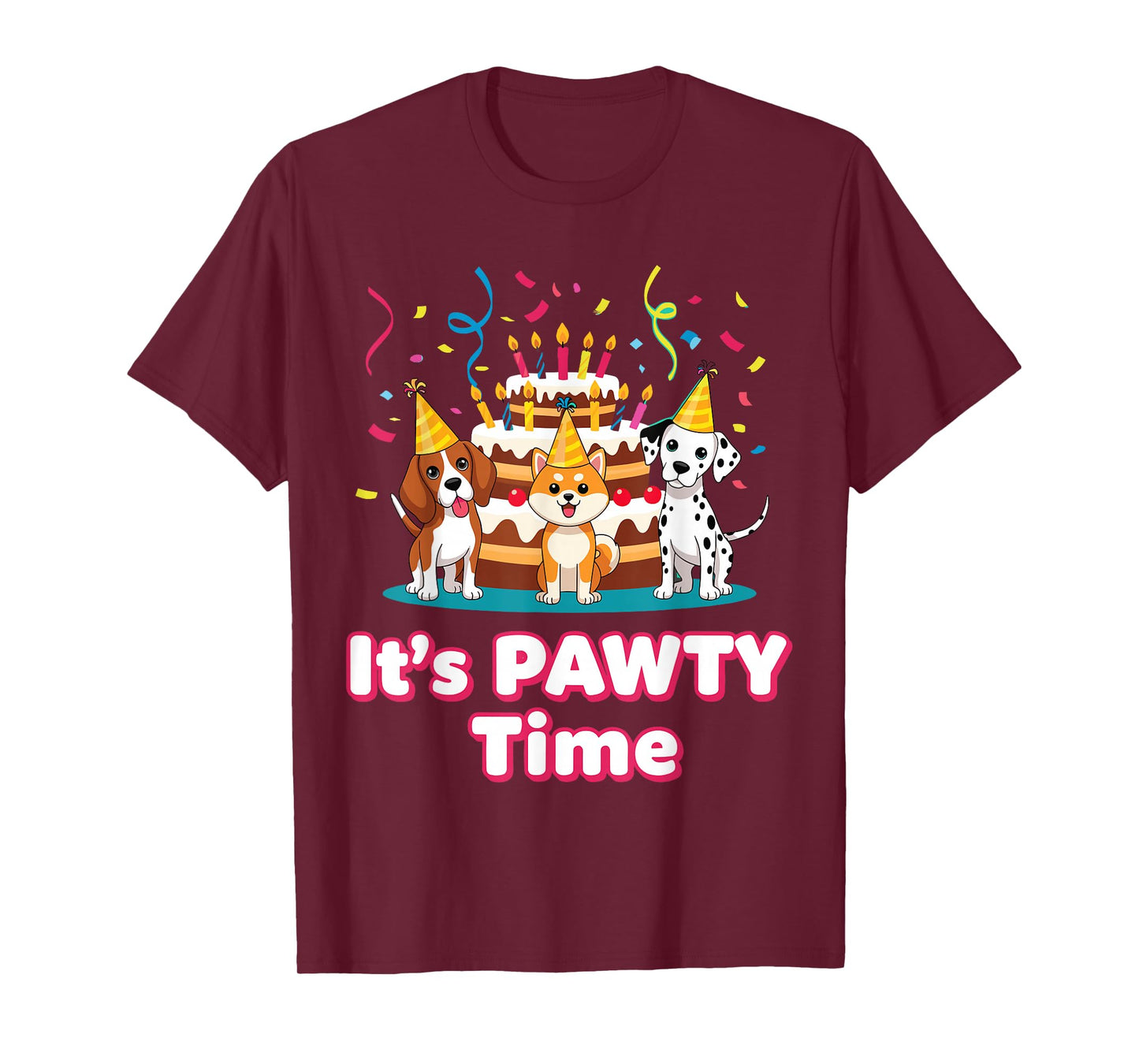 Happy Birthday Dog Shirt for Pet Lovers, Fun It's Pawty Time T-Shirt