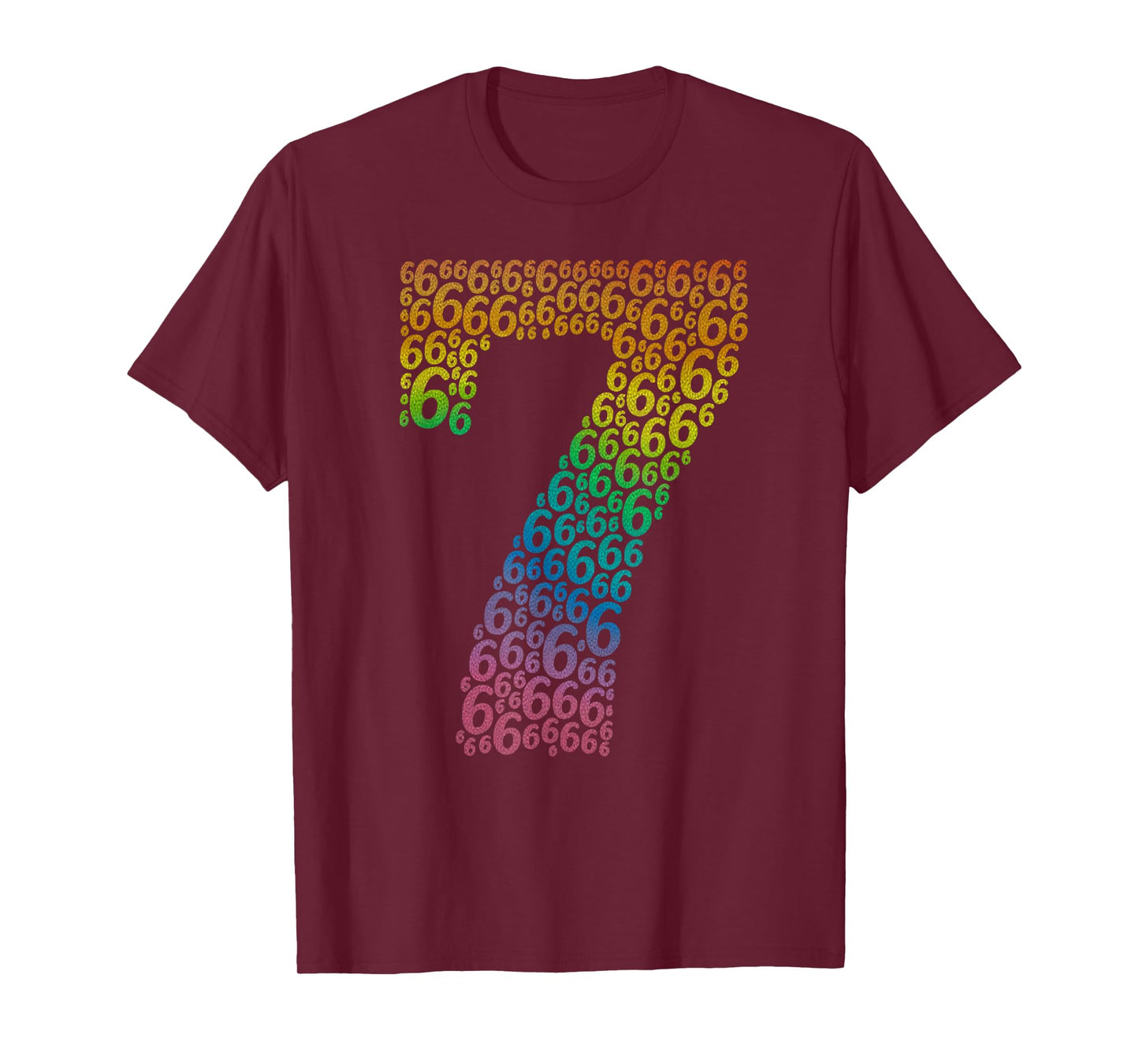 67 Six Seven Cool Matching 6-7 Rainbow Design Funny 6 7 Meme T-Shirt