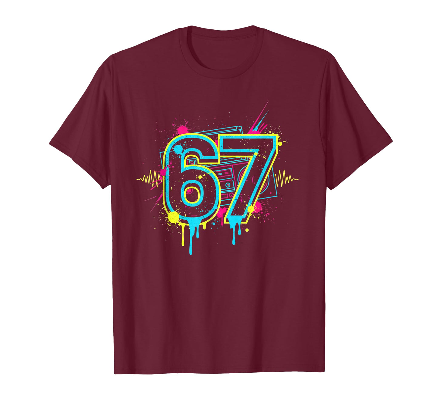 Funny Six Seven 6 7 Meme Graffiti for Men Women Girls T-Shirt
