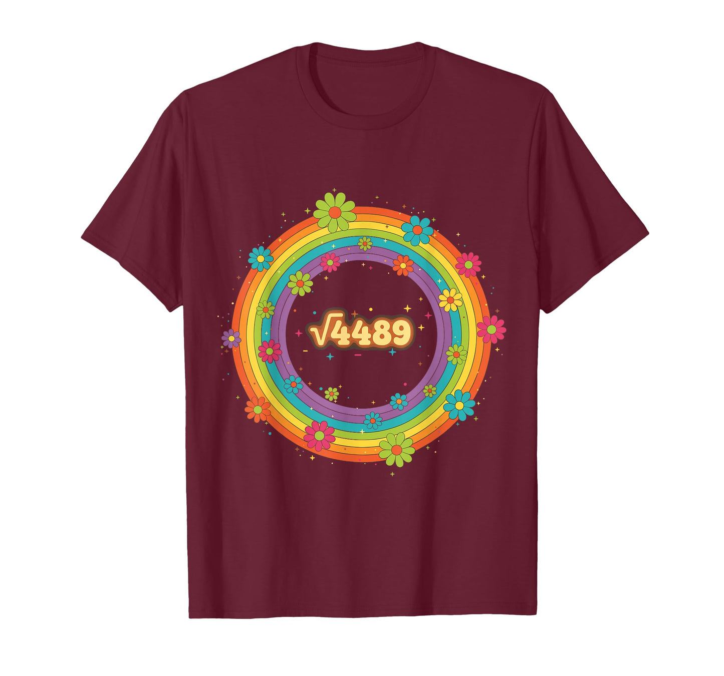 67 Meme Square Root 4489 Six Seven Math Teacher Rainbow T-Shirt