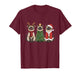 Santa Cat Christmas Siamese Cat Mom Cat Lover Xmas Pajama T-Shirt