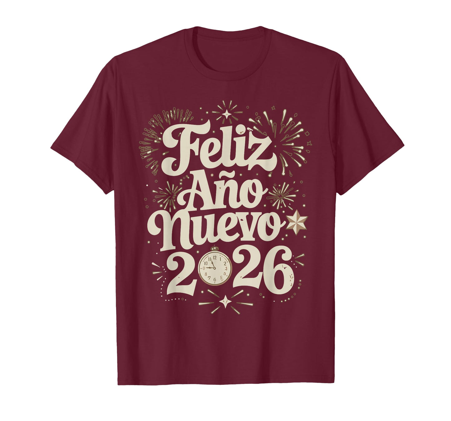 Feliz año Nuevo 2026 Happy New Year Spanish Mexican Latin T-Shirt