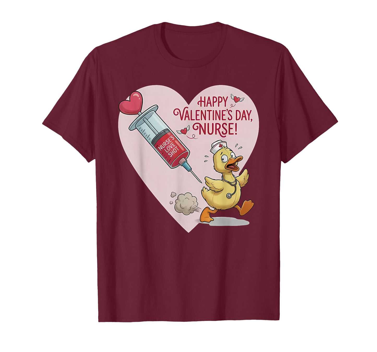 Happy Valentine’s Day Nurse Funny Goose Nurse T-Shirt