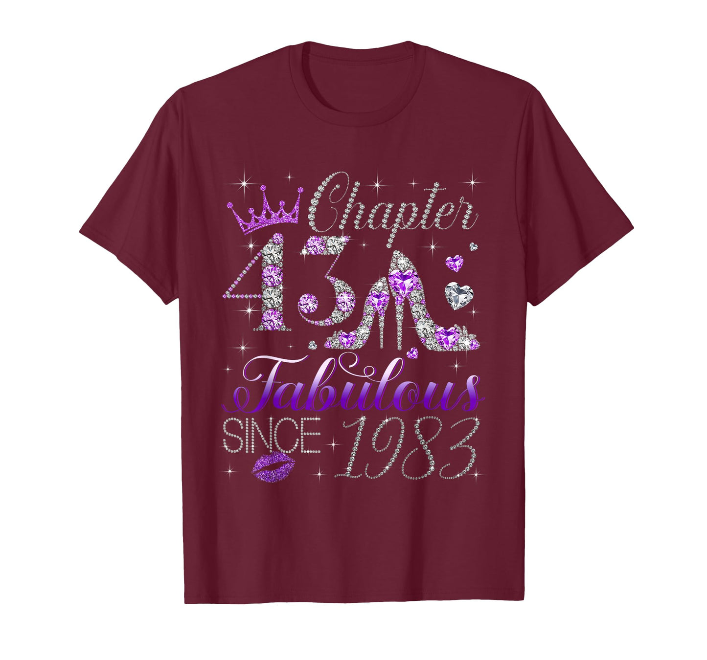 Chapter 43 Fabulous Since 1983 43rd Birthday Women Girls T-Shirt
