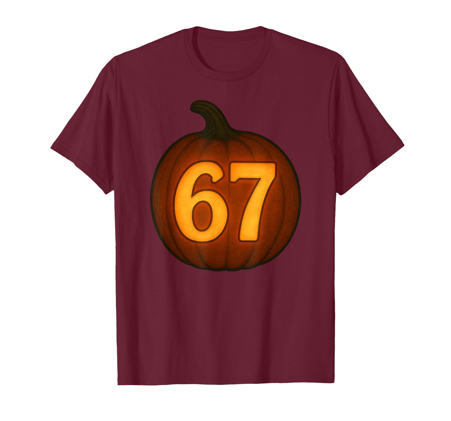 Six Seven Pumpkin 6 7 Glowing Halloween Jack-o’-Lantern T-Shirt