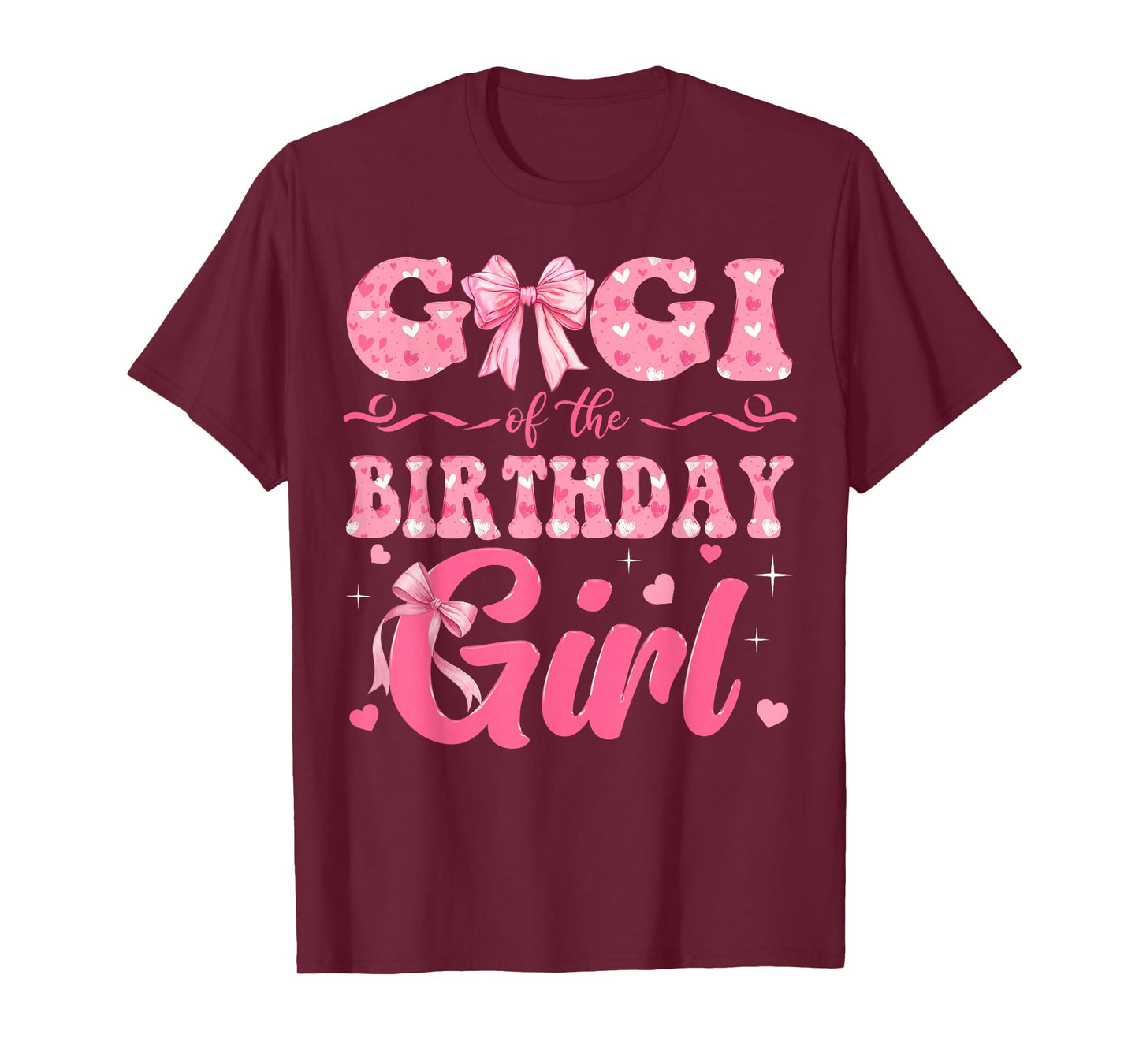 Gigi of The Birthday Girl Family Pink Coquette Bow T-Shirt