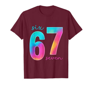 Funny Six Seven 6 7 Meme Gen Alpha Slang 67 Kids T-Shirt