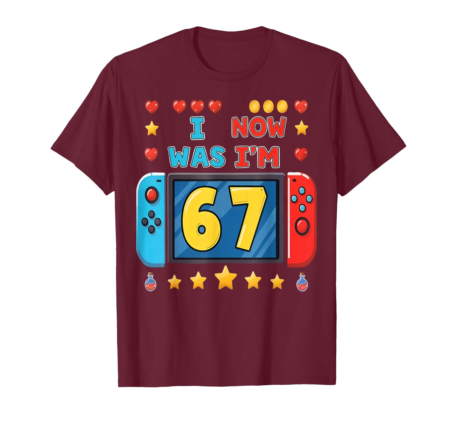 I was 6 Now I'm 7 Birthday Gamer Boy Gift for Boys Kids T-Shirt