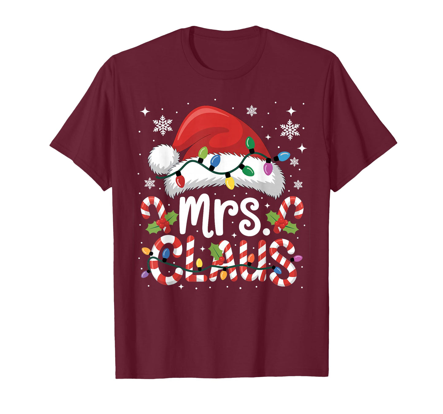 Mr and Mrs Claus Couples Matching Christmas T-Shirt