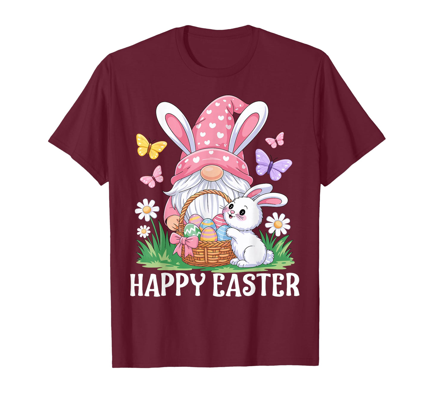 Happy Easter Day Bunny Gnome Eggs Easter for Women Girls T-Shirt