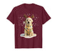 Festive Labrador Christmas Lights Holiday Pet Humor Reindeer T-Shirt
