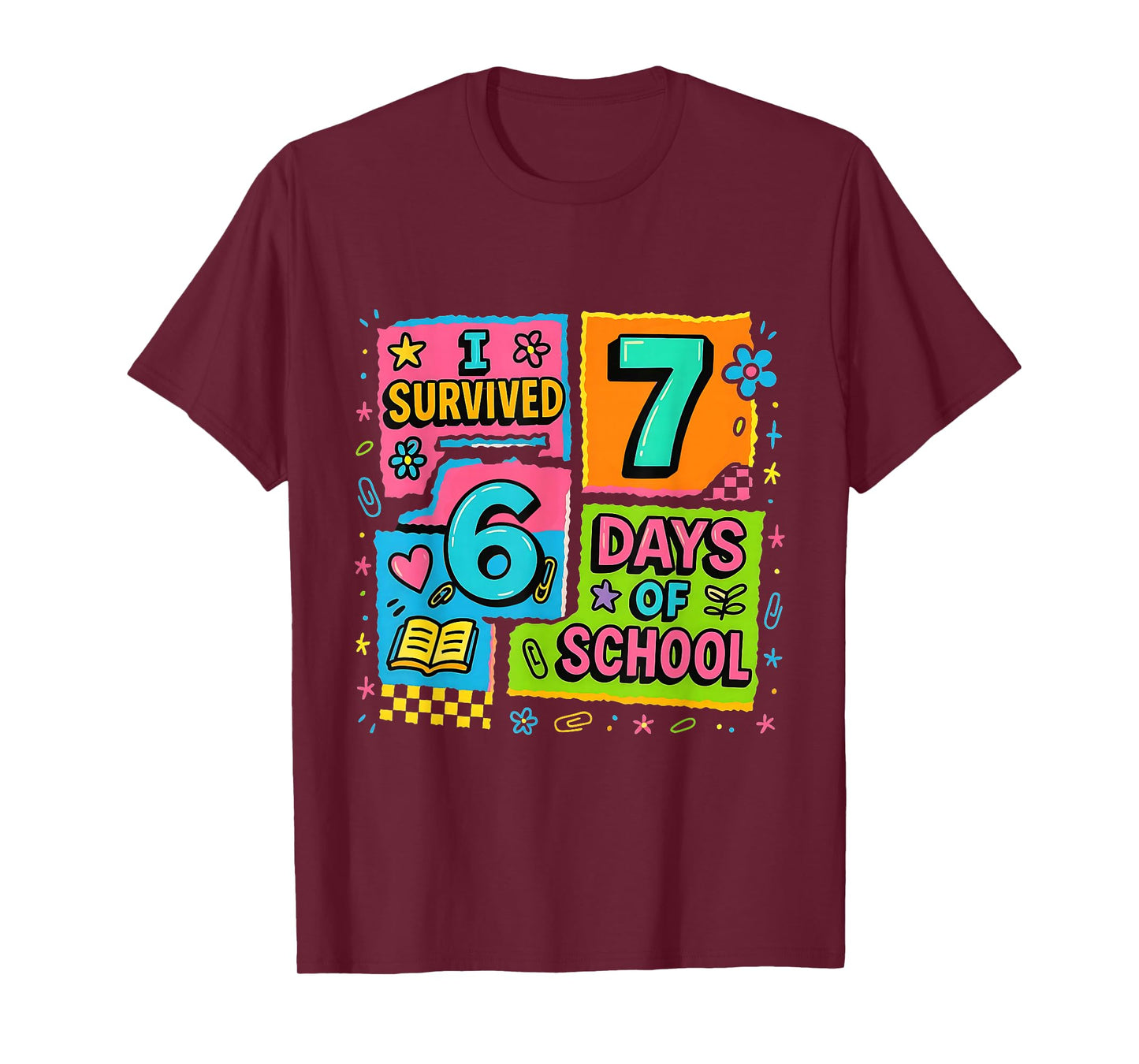 I Survived 67 Days of School Colorful Funny Meme Design T-Shirt