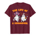The Life of A Showghoul Ghosts Retro Halloween Women Girls T-Shirt