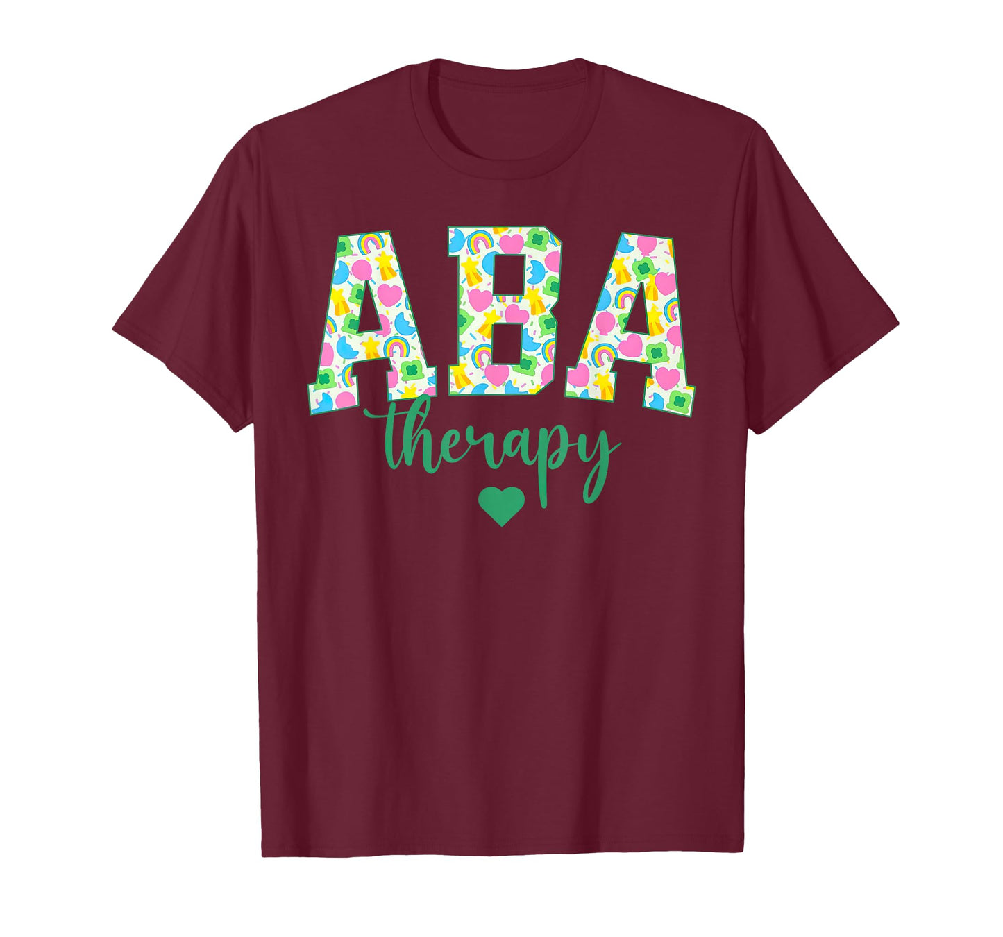 ABA Therapy Lucky Shamrock St Patrick RBT Behavior Therapist T-Shirt