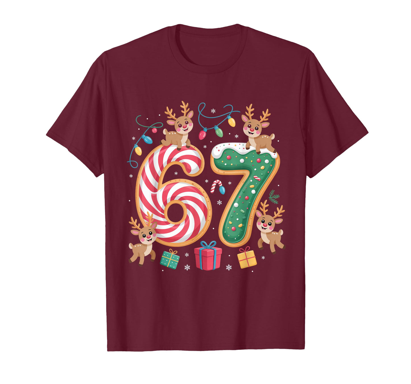 Christmas 67 Funny Xmas Six Seven Ugly Sweater 6-7 T-Shirt