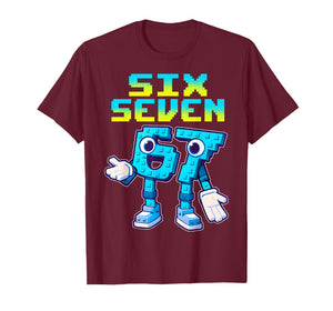 67 Six Seven 6-7 - Funny Italian Brainrot Kids Gaming Meme T-Shirt