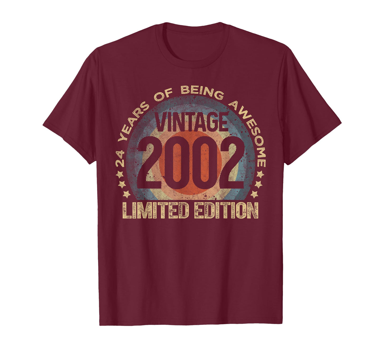 24 Year Old Gifts Vintage 2002 Limited Edition 24th Birthday T-Shirt
