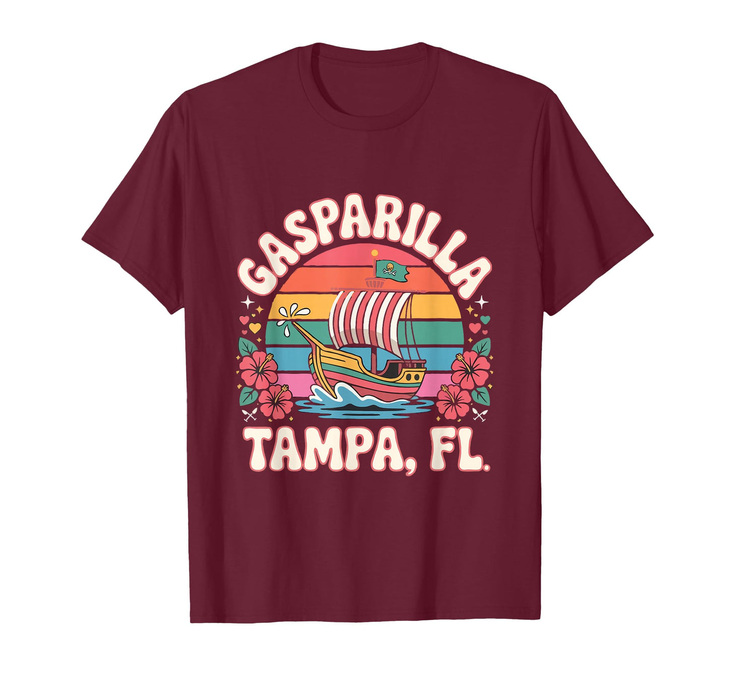 Retro Tampa FL Gasparilla Fest Pirate Ship 2026 T-Shirt
