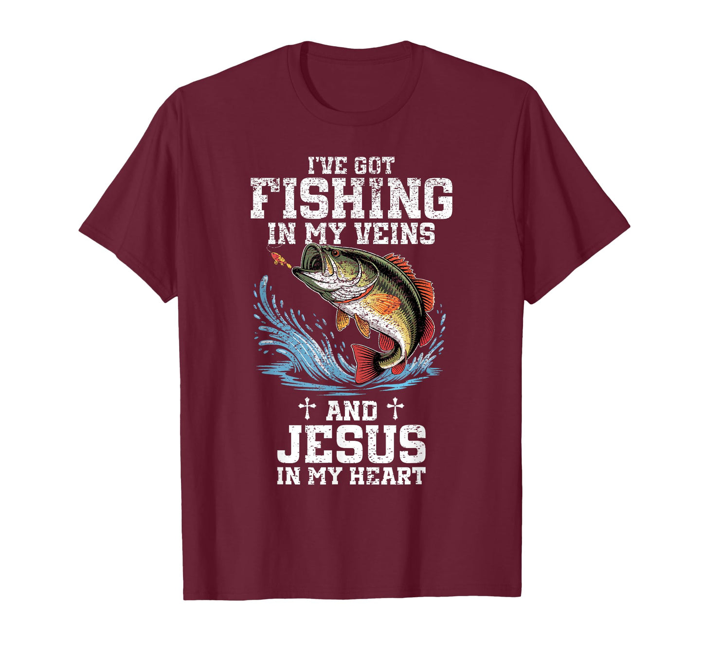 I've Got Fishing in My Veins and Jesus in My Heart Christ T-Shirt