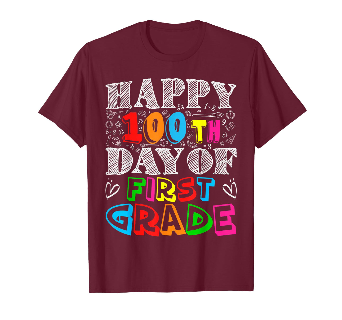 Happy 100th Day of 1st Grade Shirt Kids 100 Days of School T-Shirt